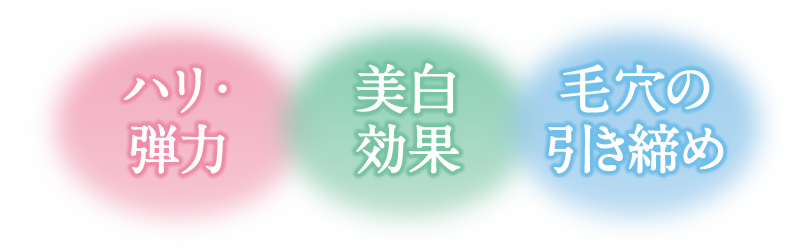 ハリ・弾力 美白効果 毛穴の引き締め